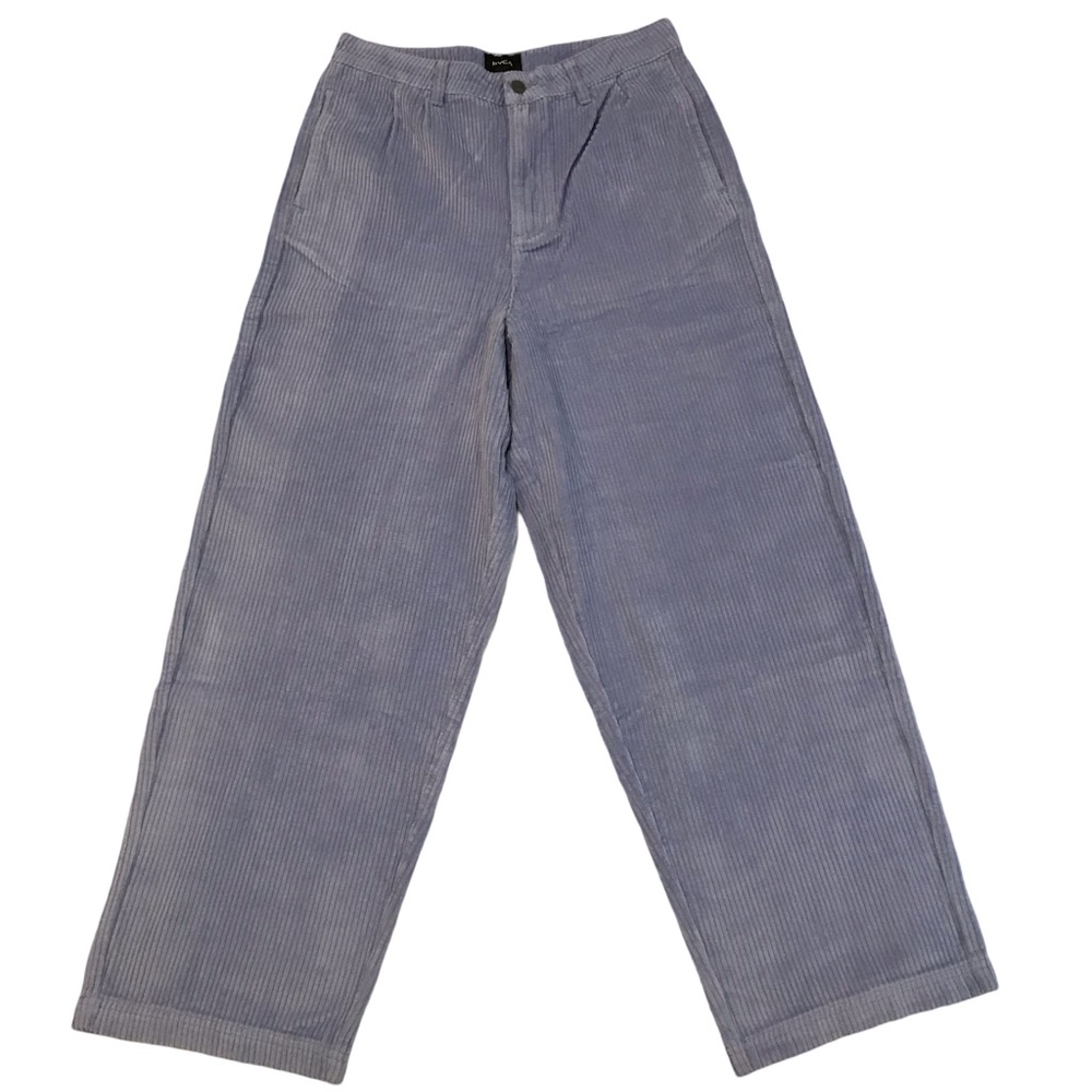 RVCA Plushed Trouser Corduroy Pant’s Women’s Size 31 Color Light Blue Wide Leg